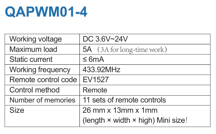 Drahtloses dimmbares und einstellbares Geschwindigkeitsmodul 3,6 V 6 V 12 V 24 V DC Motordrehzahlregler 5 A Fernbedienung Lichtschalter Dimmer Moto – Detail 2