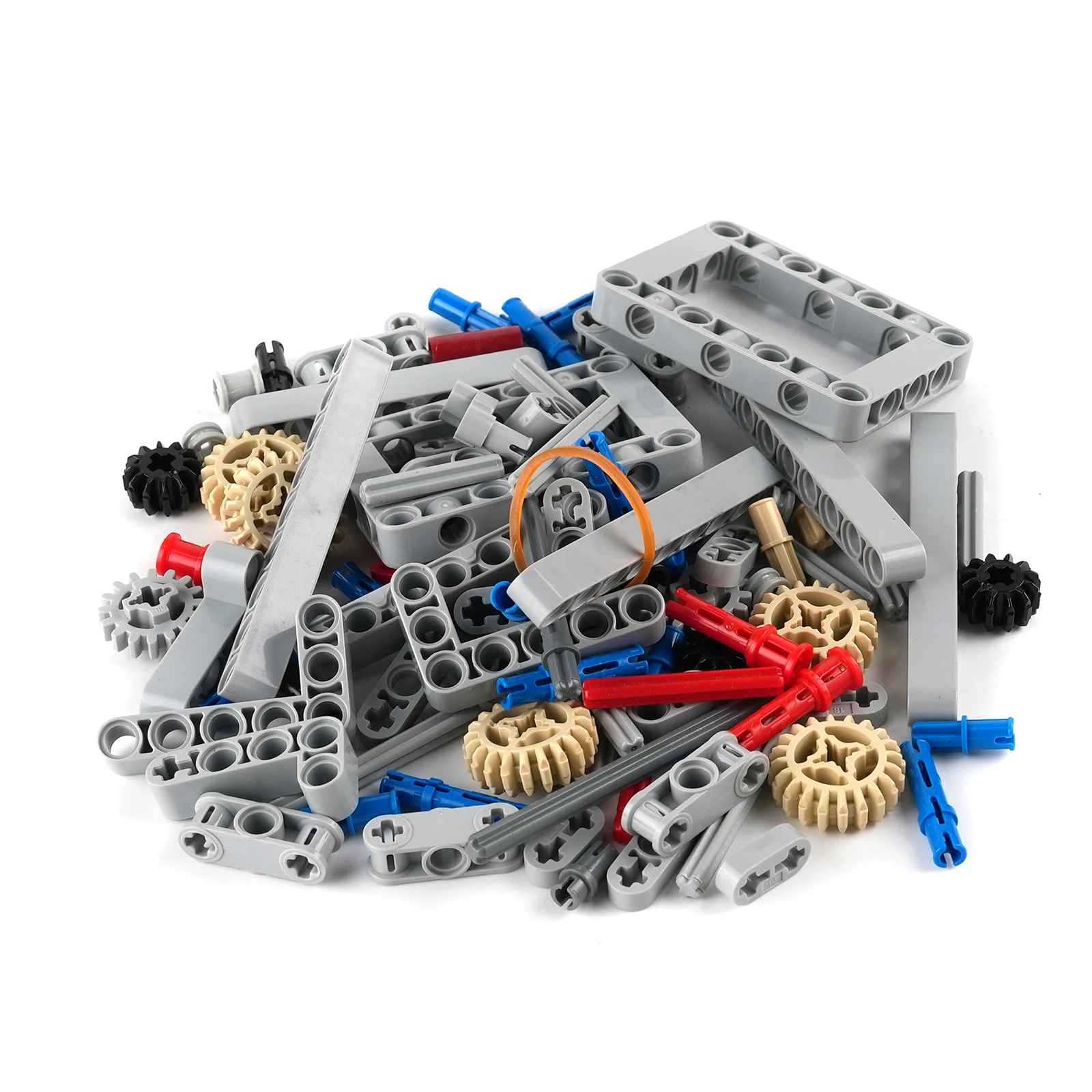 MOC 2-biegowa Kompaktowa Skrzynia Biegów Automatyczna Przekładnia Mechaniczna Model Urządzenia Zmiany Biegów Jasnoszare Klocki Konstrukcyjne Części Techniczne