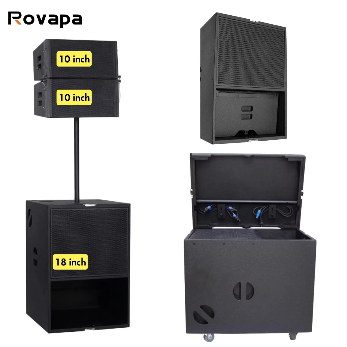 For Outdoor Event Sound System Package Wireless Mic DJ Mixer Portable Line Array Speakers Live Concert Festival Performance - view 2