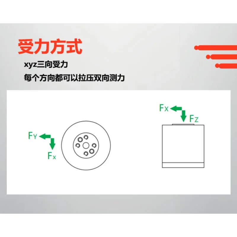 Customizable underwater three-dimensional force sensor/two-dimensional force/multi-axis force measuring