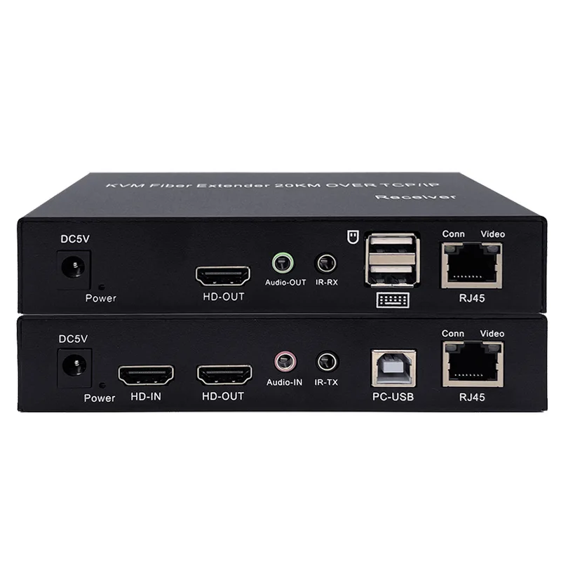 4K60 hd mi  KVM Fiber Extender Long-distance Fiber Video Transmission USB Device One Pair