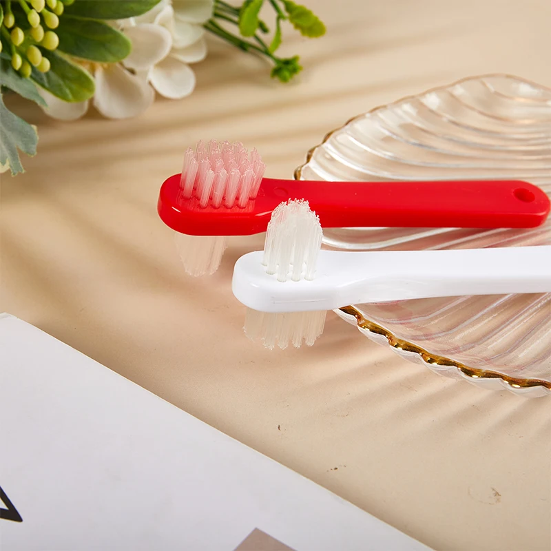 1PC T-shape Denture Dedicated Brush Orthodontic Toothbrush Dual Head False Teeth Brushes Cleaner Adult Student Teeth Whiteing