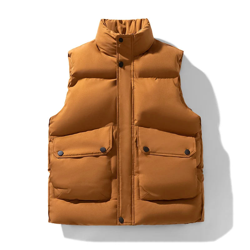 

Men Autumn Sleeveless Outdoors Casual Vest Winter Waterproof Zipper Coat Autumn Stand-up Collar Casual Waistcoat Brand Clothing