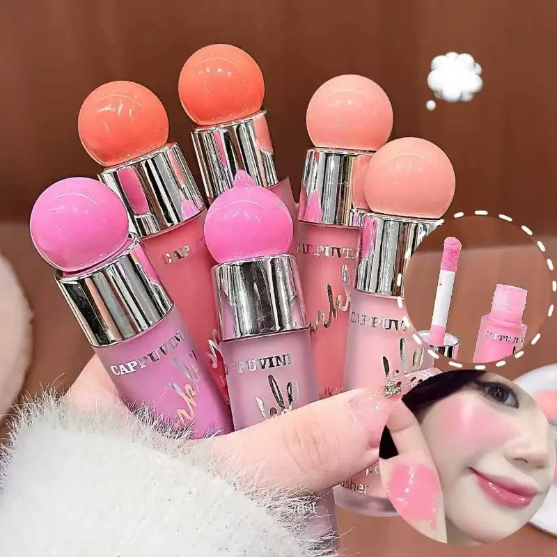 Cappuvini Gloss Clear Water-Like Blush Liquid Sweet Girl's Energetic Blush For Daily Whitening Naturally Breathable Lightweight