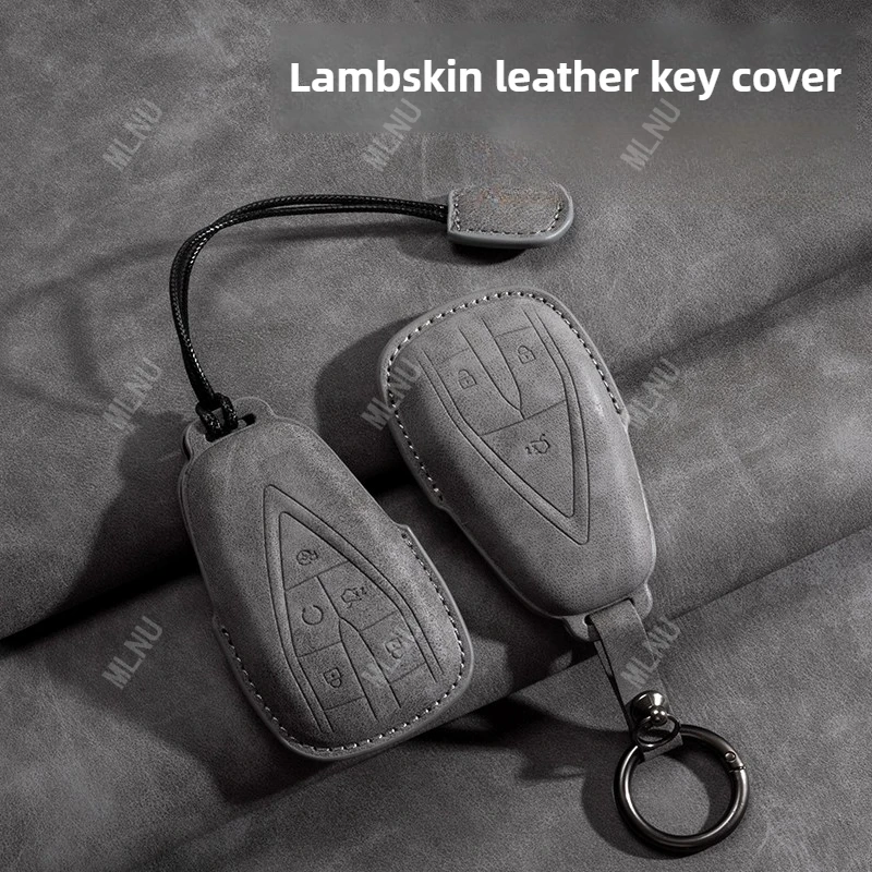 Key Case For CHANGAN CS55 PLUS Accessorie 2026/2025 3D Full Coverage Sheepskin Leather Anti-Scratch Personaliz Upgrade 2022-2024