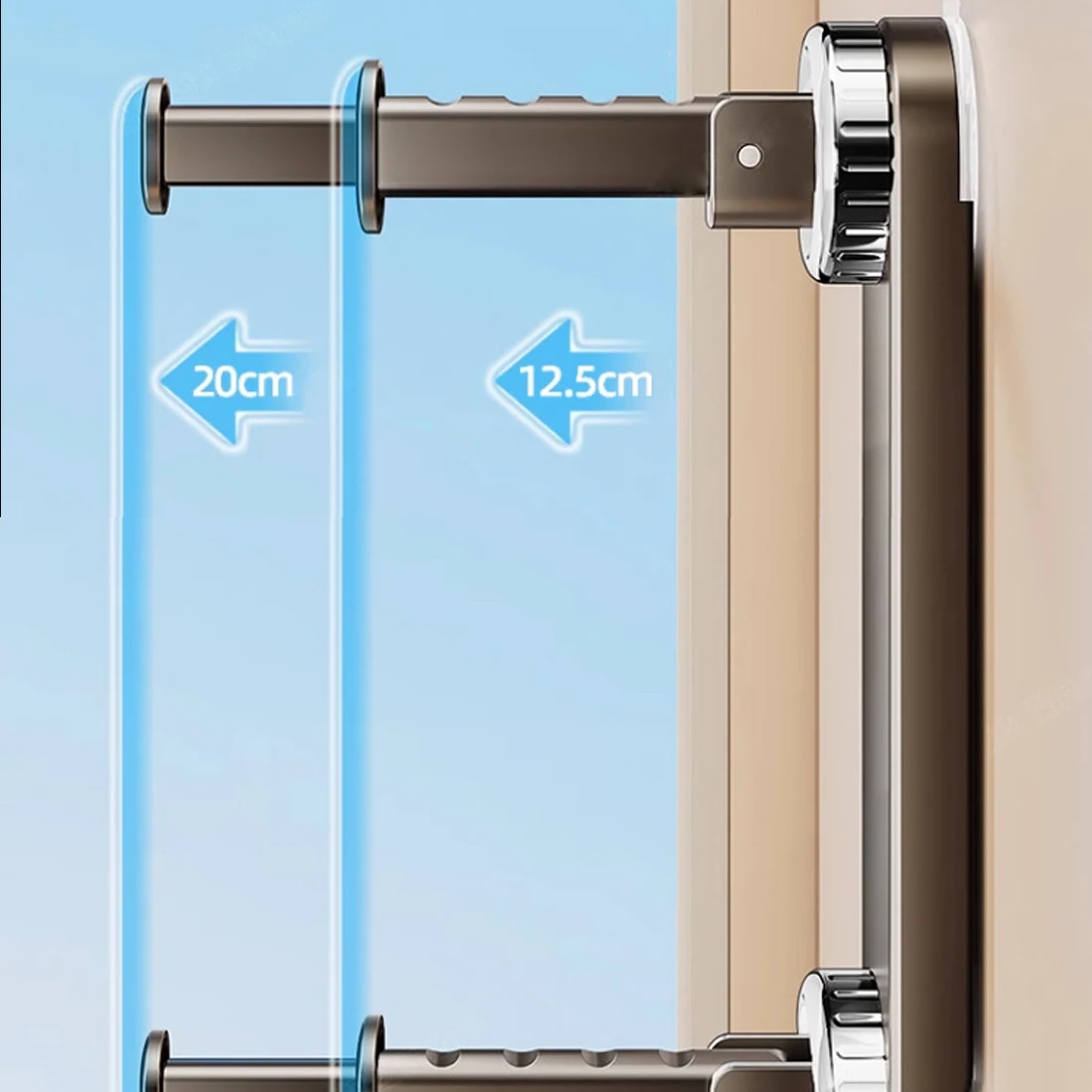 Foldable Hanger Storage Rack - No Drill Suction Cup Installation, Retractable Adjustable for Home Office, Durable Space-Saver