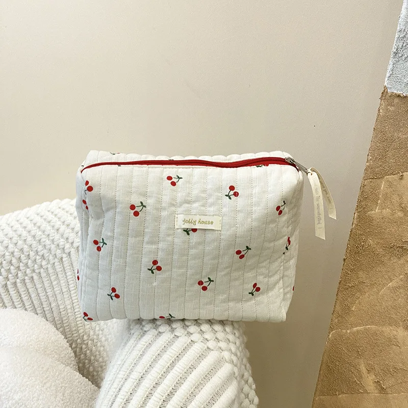 Embroidered Pattern Baby Diaper Bag New Instagram Korean Cosmetic Storage Bag for Women