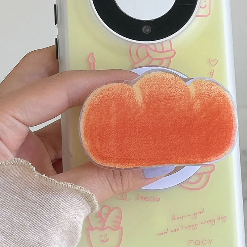 

INS корейский мультяшный тост-хлеб для Magsafe, магнитная ручка для мобильного телефона Tok, складной держатель, кронштейн, настольная задняя крышка, чехол-подставка