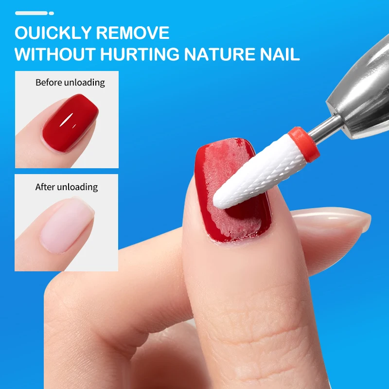Ensemble de forets à ongles, fraises en céramique, ponceuse de manucure, pointe d'élimination du vernis Gel, tour professionnel, fraises