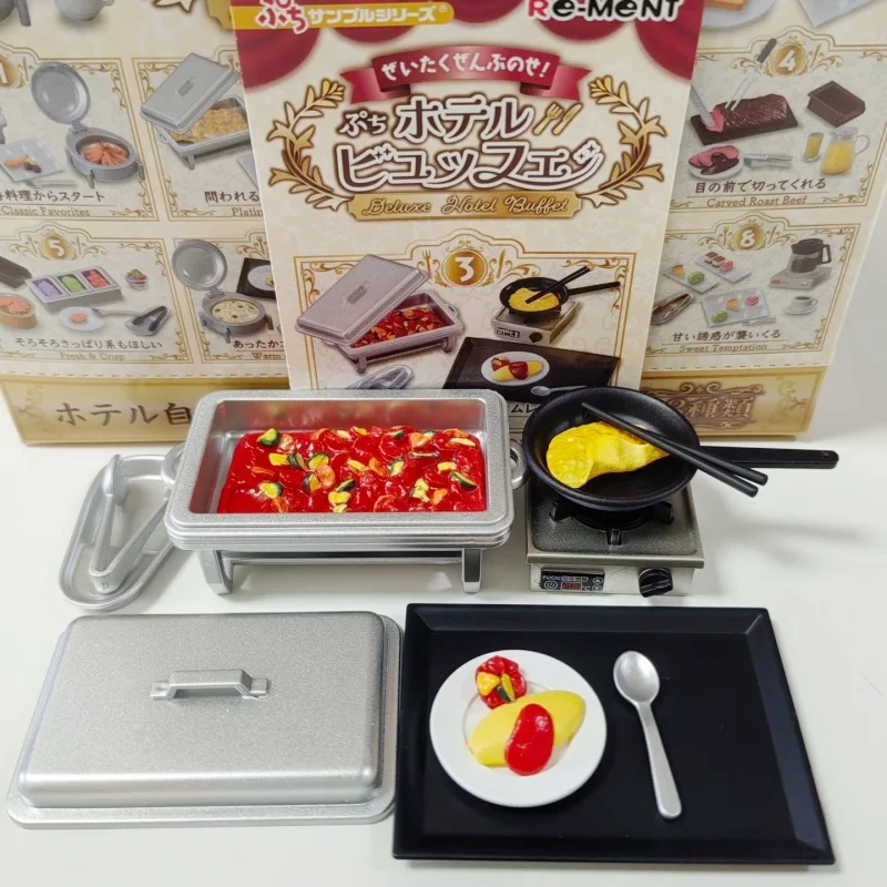 Re-Ment Miniature Food Playset Blind Box Hotel Deluxe Buffet Cucina Giapponese Decorazione da Tavolo Ornamenti da Collezione
