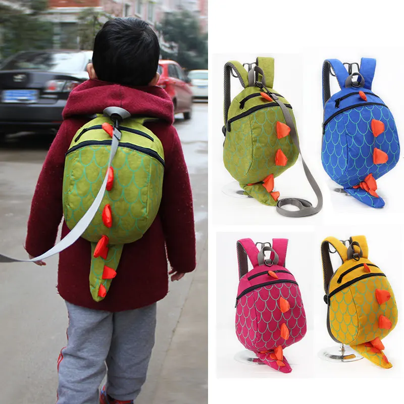  Hot Sale Children Backpack aminals Kindergarten School bags for 1-4 years Dinosaur Anti lost backpack for kids