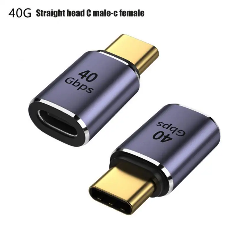 C Adapters U-Shape Straight Angle Adapter Type C Female to Type C Male 40Gbps Fast Data Adapter Converter Charging Adapters