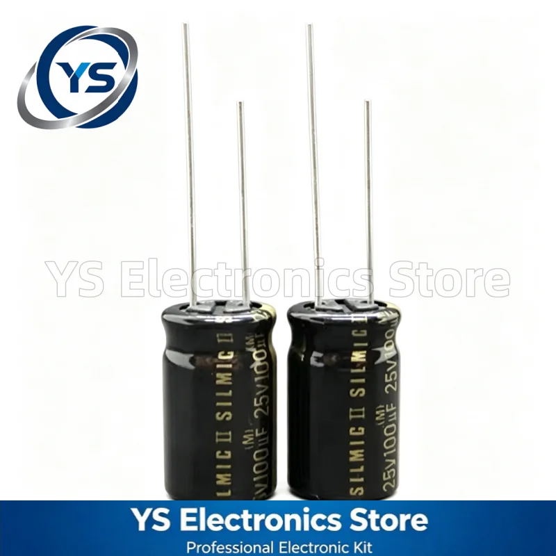 10-200pcs 25V100UF ELNA RFS SILMIC II Series 10X16mm HiFi Audio Capacitor RFS-25V101MH4# 100UF25V 25V 100UF Original and NEW