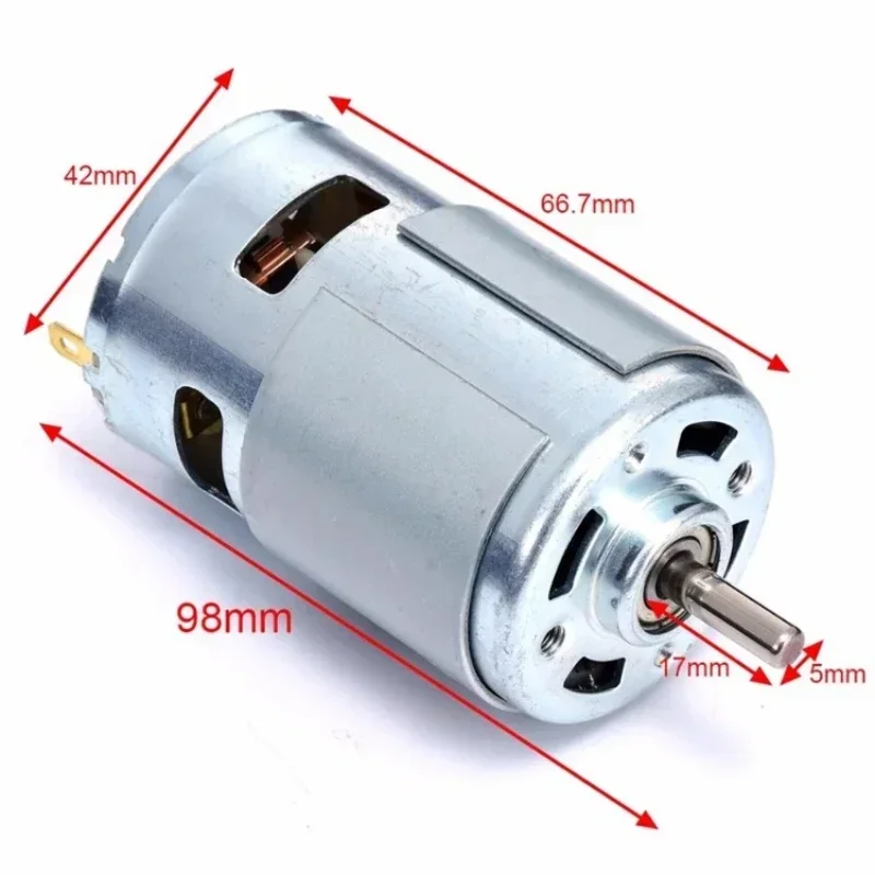RS 775 Motor DC 12V Double Ball Bearing 3000 Rpm 4500 Rpm  5500rpm 12000 Rpm High Torque Low Noise Permanent Magnet Mic