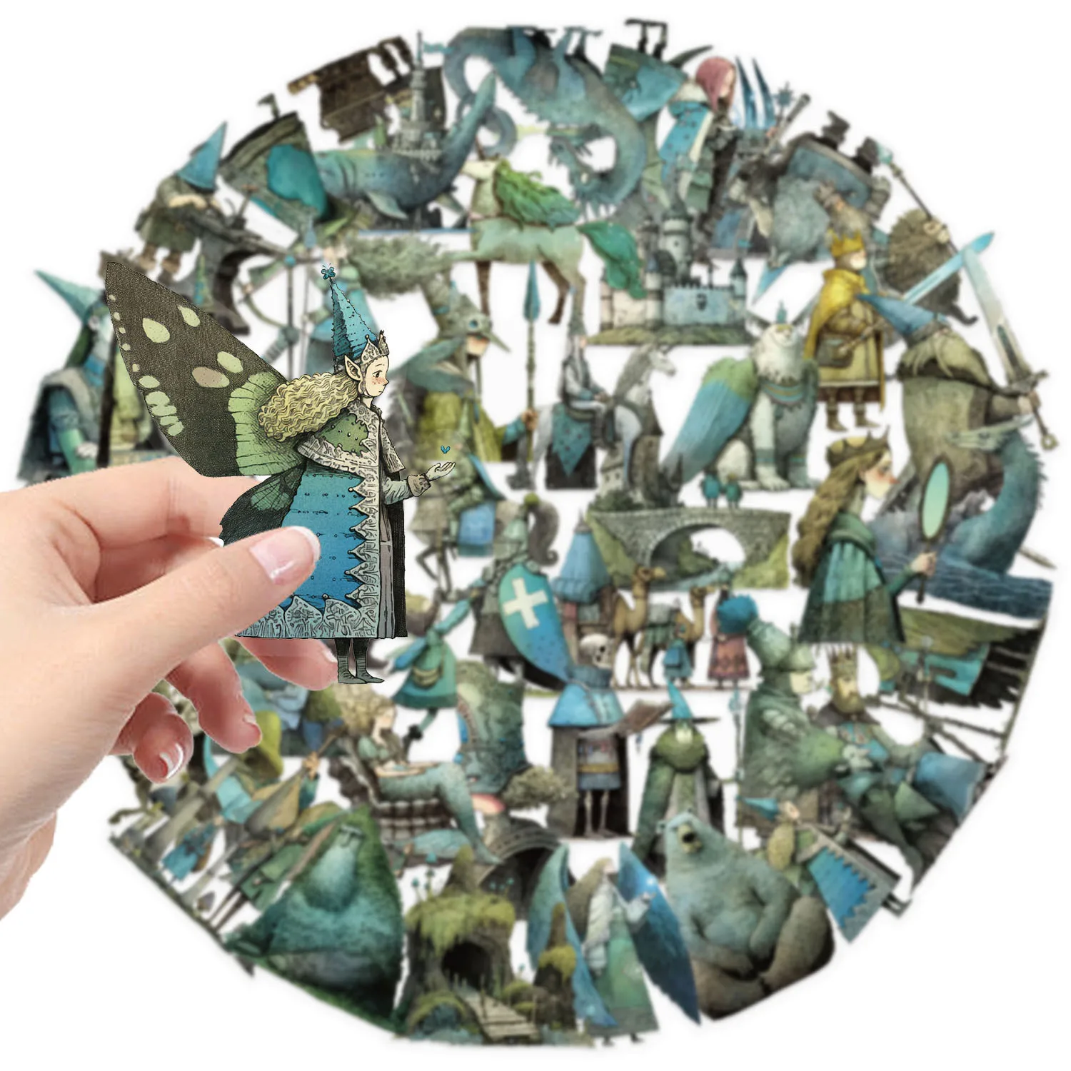 

10/30/50Pcs Fairy Tale Magic World Sticker Pack DIY Guitar Water Cup Skateboard Waterproof Transparent PET Accounting Material