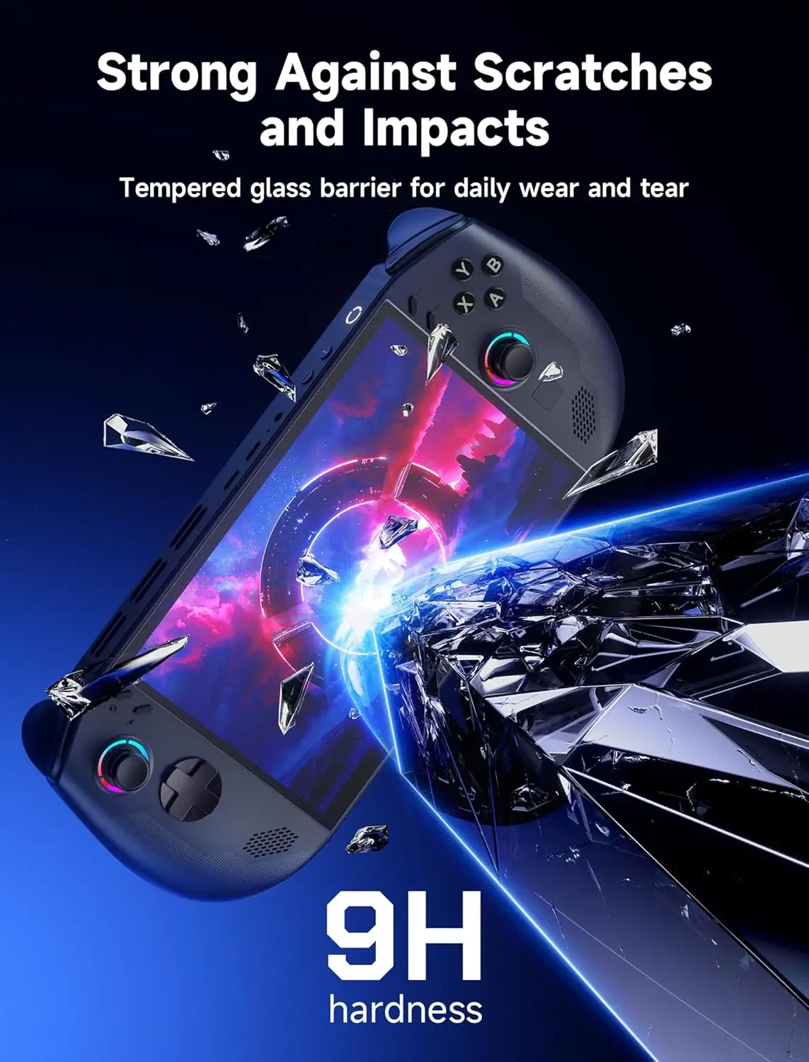 واقي شاشة مضاد للتوهج مكون من قطعتين لهاتف Legion Go S 8 بوصة، سهل التركيب مع إطار توجيه، تغطية كاملة 8 بوصة، زجاج غير لامع