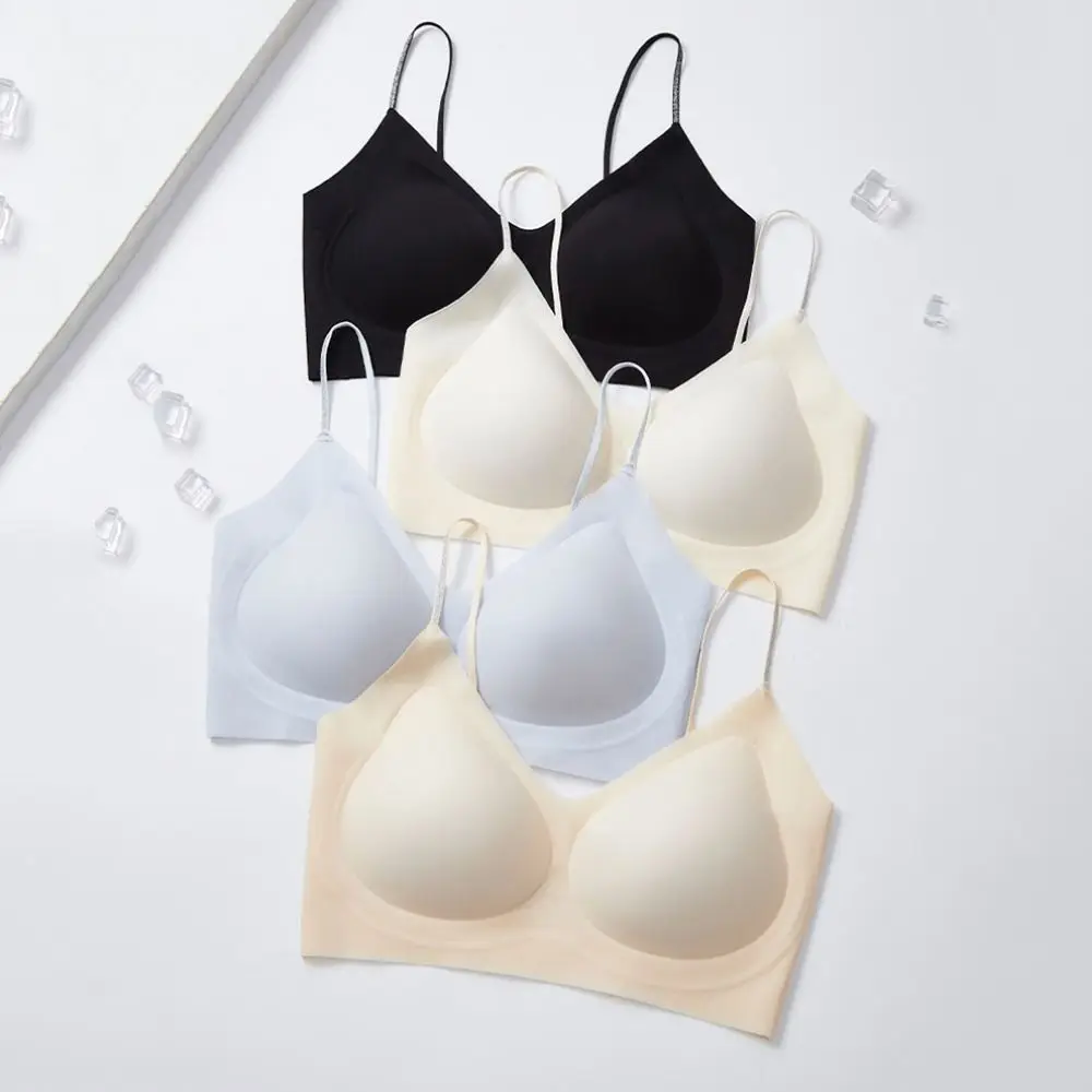 ง่ายกันกระแทกไร้สาย Deep V Bra Anti-sagging ปรับ Brassiere สําหรับชุดชั้นในสตรี Bra ของขวัญ