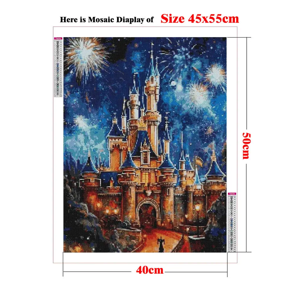 Enchanted Fairytale Castle Landscape 5d Diy Diamond Painting Full Square Drills Mosaic Cross Stitch Handcraft Gift Home Decor