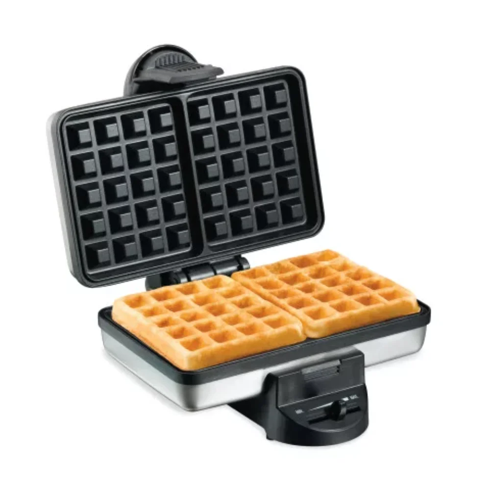 

Belgian Style Waffle Baker, Non-Stick Waffle Maker Grids, Stainless Steel