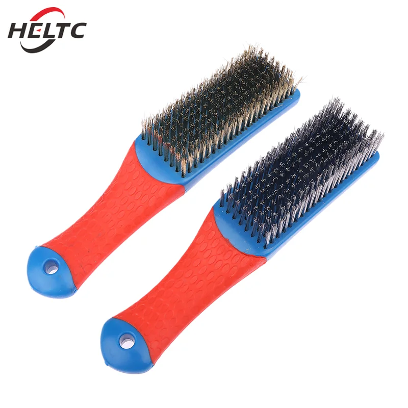 For Removing Rust Welding Slag Dirt And Paint Heavy Duty Stainless Steel Wire Brush With Comfortable Plastic Handle