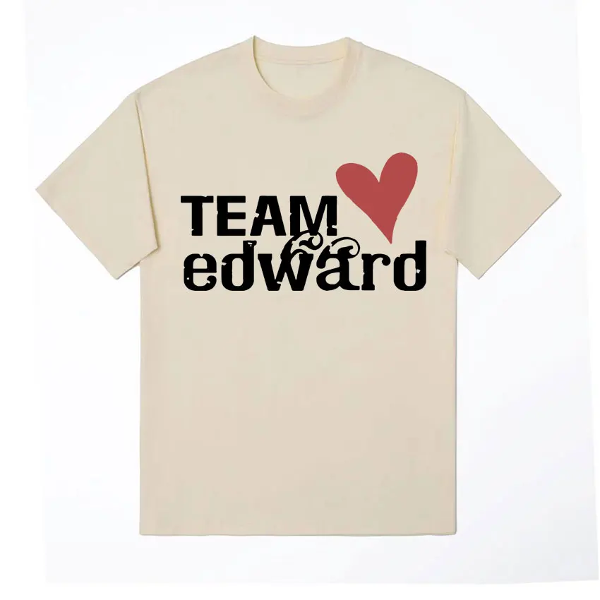 Jacob Wears Team Edward Organic Cotton T-shirt Twilight Fans Clothing Vintage T Shirt Men Women Fashion Casual Oversized Tshirts