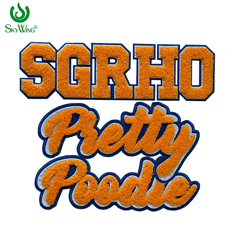 Chenille Greater Women Greek Letter SGRho Sorority Sigma Gamma Rho Pretty Poodle Toewl Embroidery Iron on Patch for Jacket
