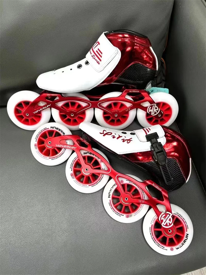 WARRUN Patins de velocidade em linha Chassi, M7, liga de alumínio, CNC, 90mm, 100mm, 110mm, Rolo de corrida, 4X90, 4X100, 4X110