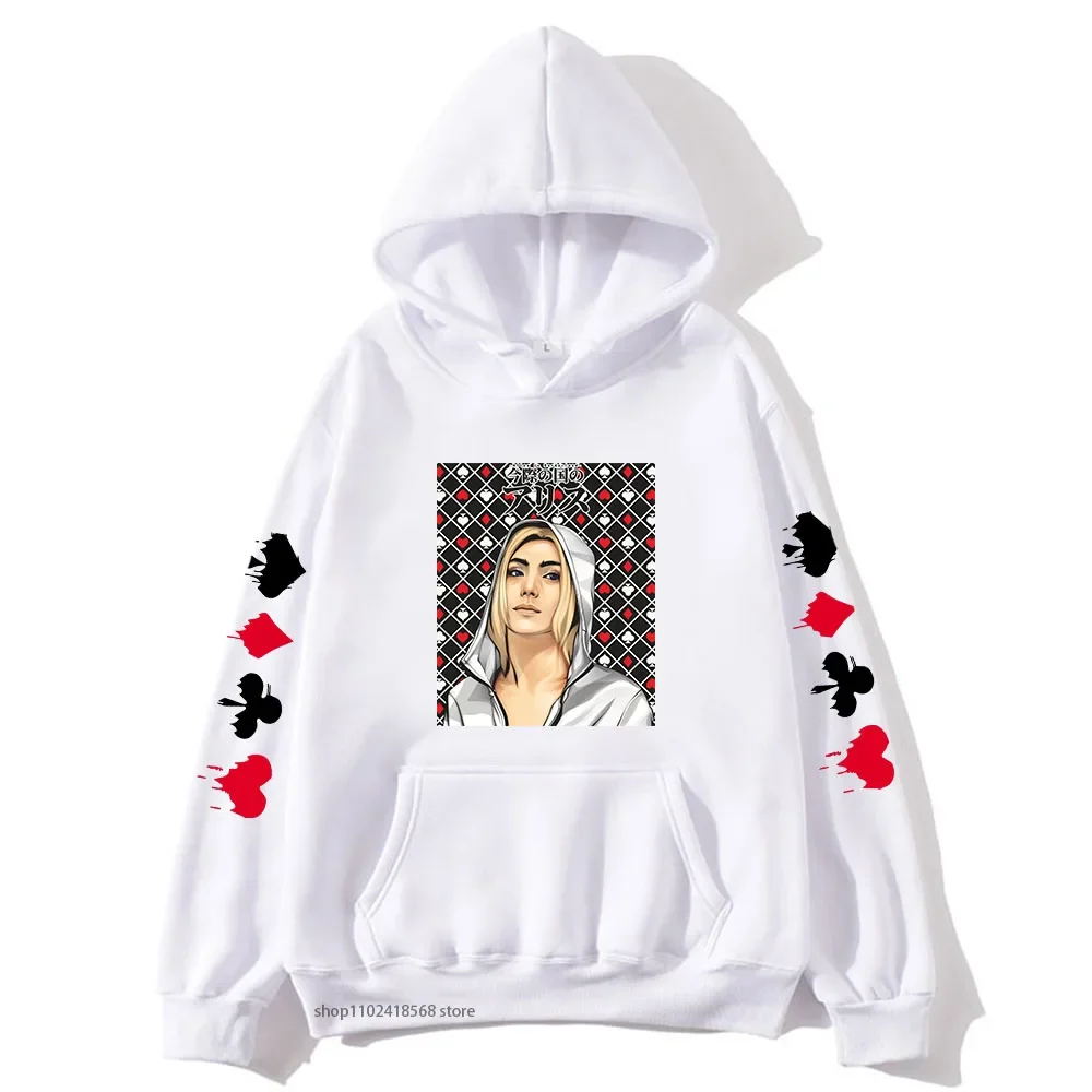 Alice In Borderland Hoodie Men Cartoon Chishiya Sweatshirt Women Anime Graphic Streetwear Winter Top Male Clothing Y2k Sudaderas