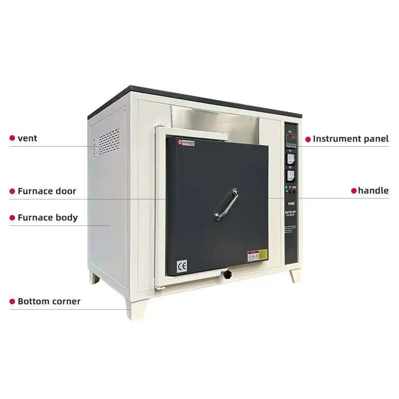 1200 1800 High Temperature Electric Heat Treatment Lab Box Chamber Sintering Furnace PID Controller Muffle Oven