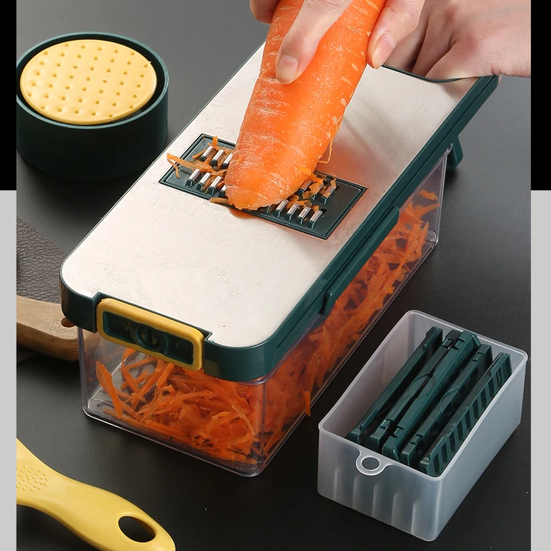 

Multi-Function Salad Uten Vegetable Chopper Carrots Potatoes Manually Cut Shred Grater For Kitchen Convenience Vegetable Tool