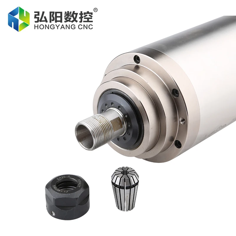 CNC Spindle Motor 4.5KW Water Cooling Spindle 220V 380V ER20 Diameter 100MM For CNC Router Woodworking Carving GDZ-100-4.5