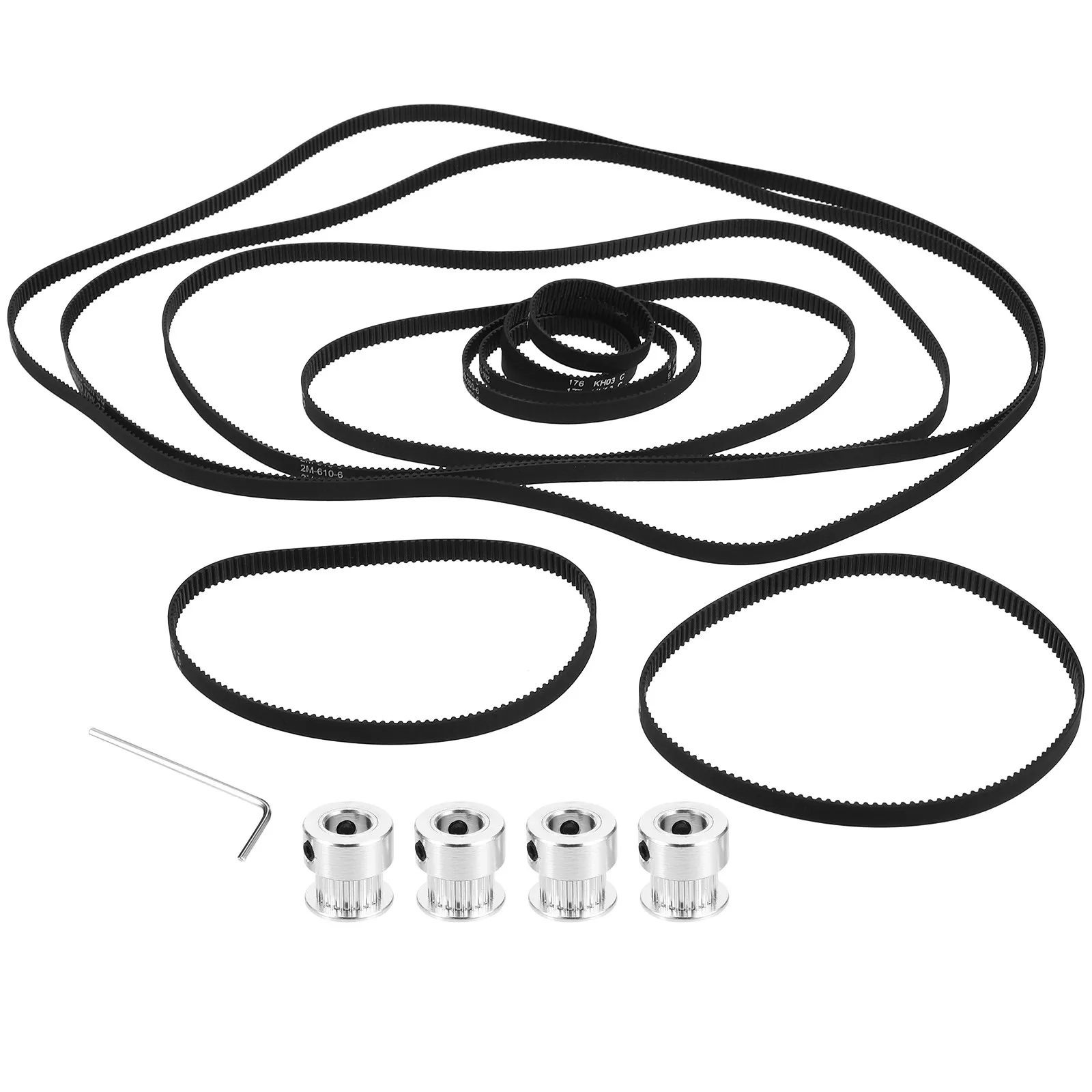 

1Set 6Mm Gt2 Rubber Timing Belt for 3D Printer Compatible with Ender 3 Pro I3 Anet A8 High Durability Easy Install