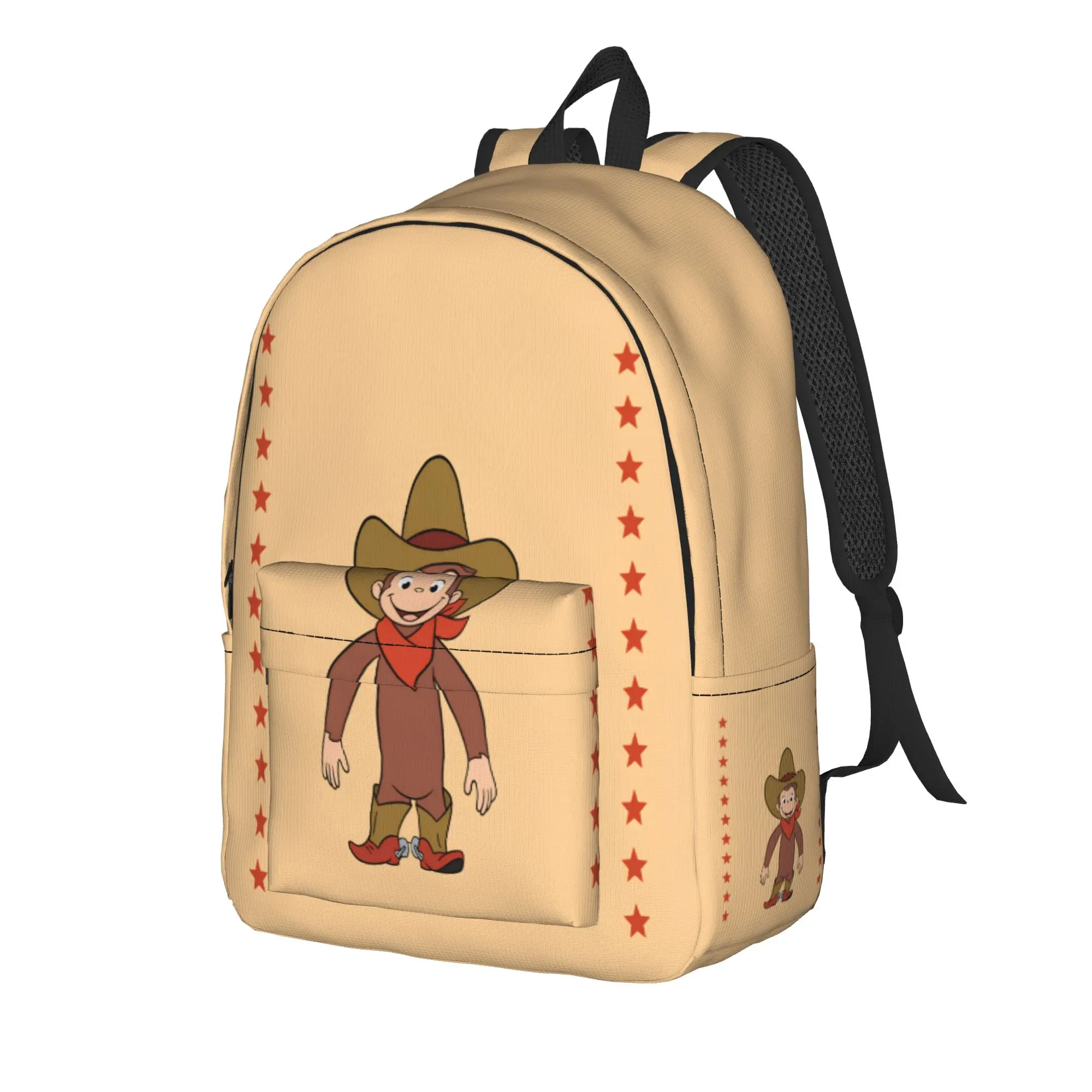 The Curious Monkey Backpack  Cool Backpacks Boy Daily Large High School Bags High Quality Rucksack