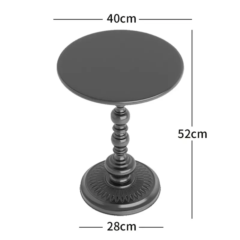 American Retro Iron Art Round Tea Table Vintage Metal Coffee Table Household Furniture for Living Room Sofa Corner Side Table image 6
