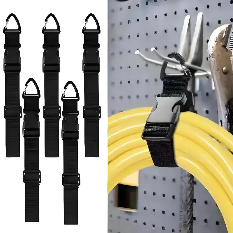 For Workshop & Garage Organization 45cm Black Adjustable Extension With 3-Axis Buckle - Heavy-Duty Storage Strap