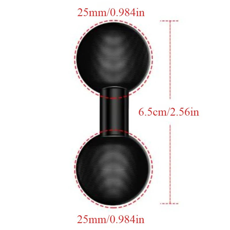 Aluminum Alloy Joint Balls Head Mount Dual Ball Socket Arm Holder Adapter 25mm To 15/17/25mm 17mm To 17mm Two Balls Socket Mount