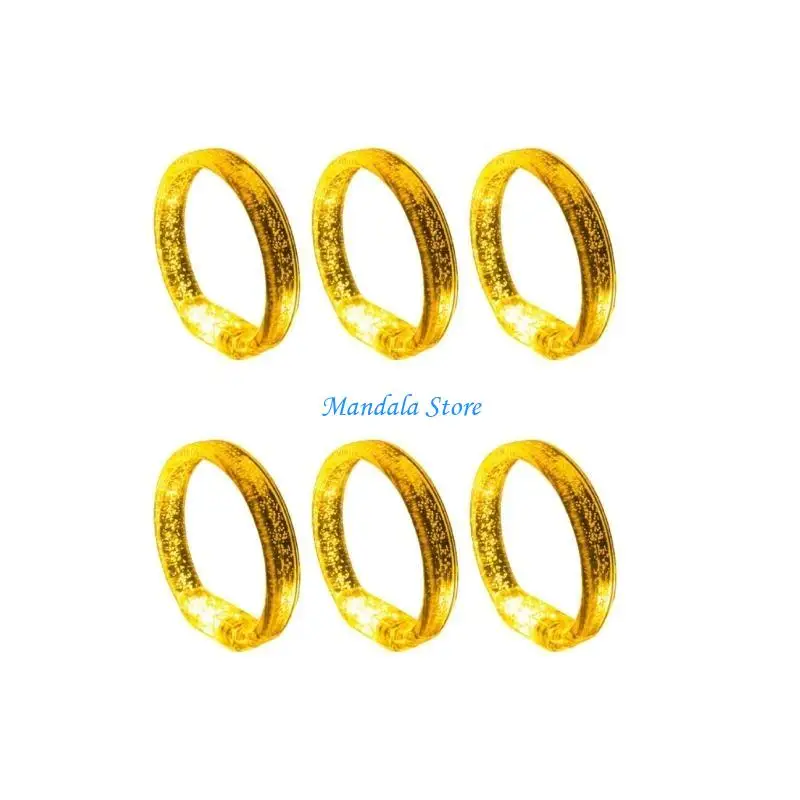 

U2JC LED Light Up Wristbands Plastic Multicolors for Music Festivals and Birthday Parties Elegant Party Accessories