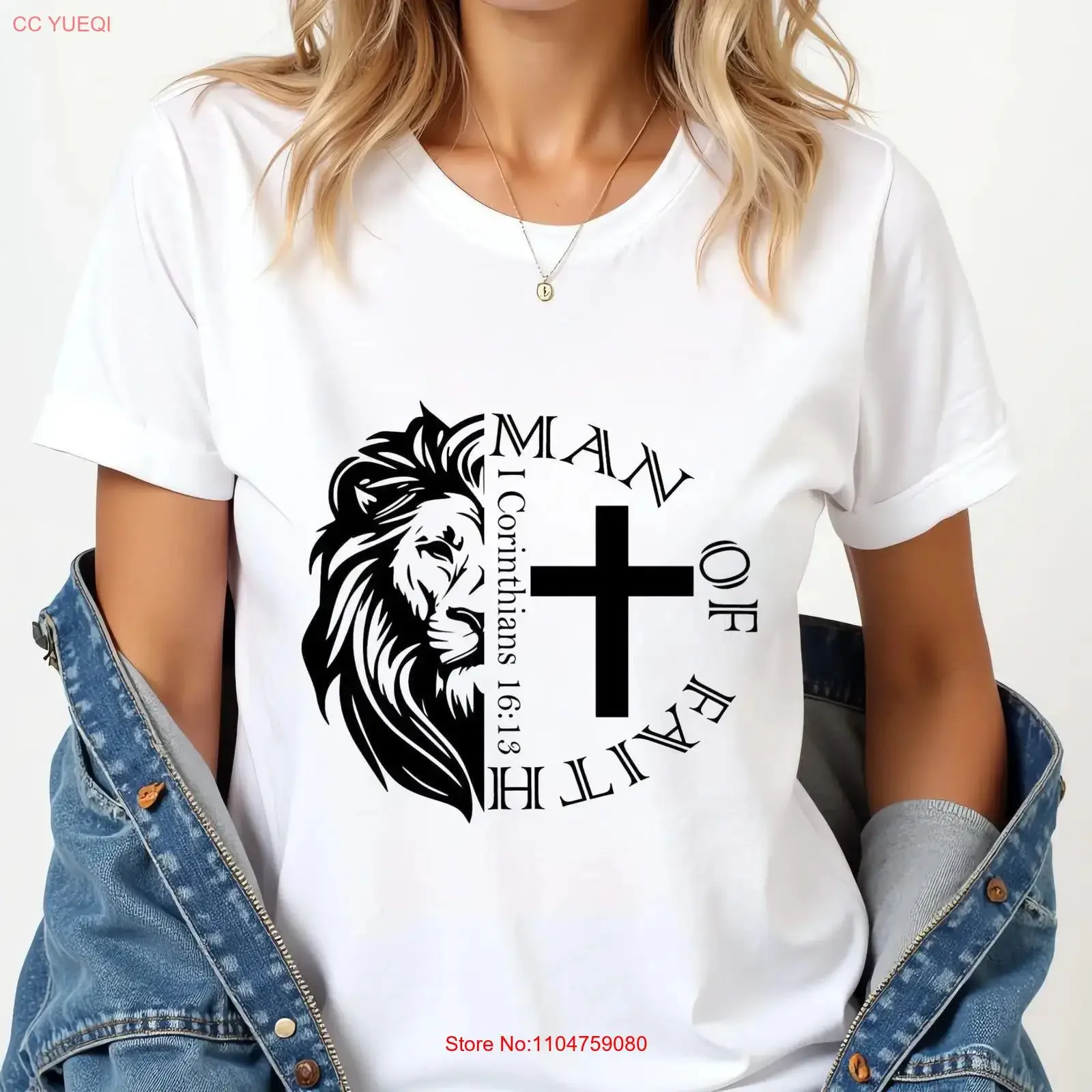 Man Of Faith T Shirt Aesthetic Christian Religious vintage Washed Stylish streetwear designer clothes Soft Stretched graphic