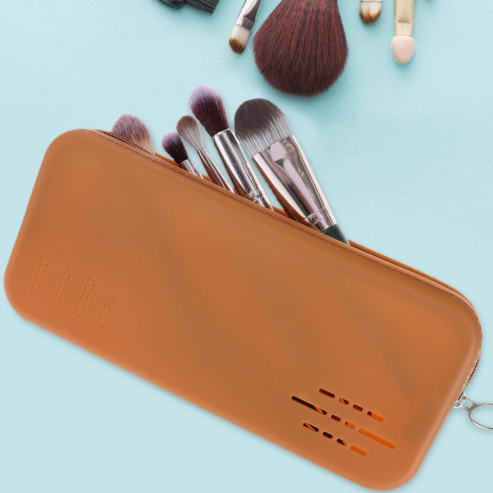 

Beauty Brush Storage Bag Makeup Travel Organizer Case Lipstick Silica Gel Bags Portable