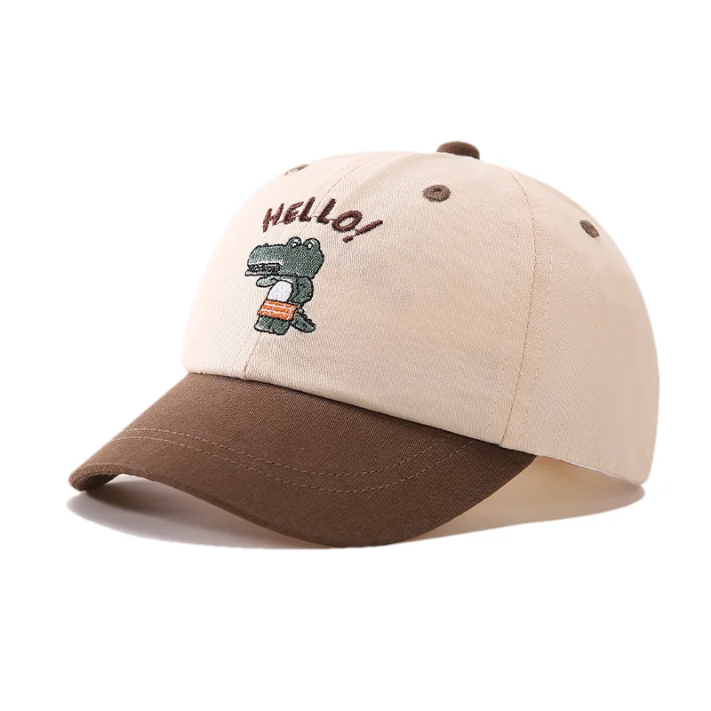 Gorras de béisbol con visera para bebé, gorro con dibujo de dinosaurio, ajustable, bonito, ideal para viajes al aire libre, de 1 a 3 años