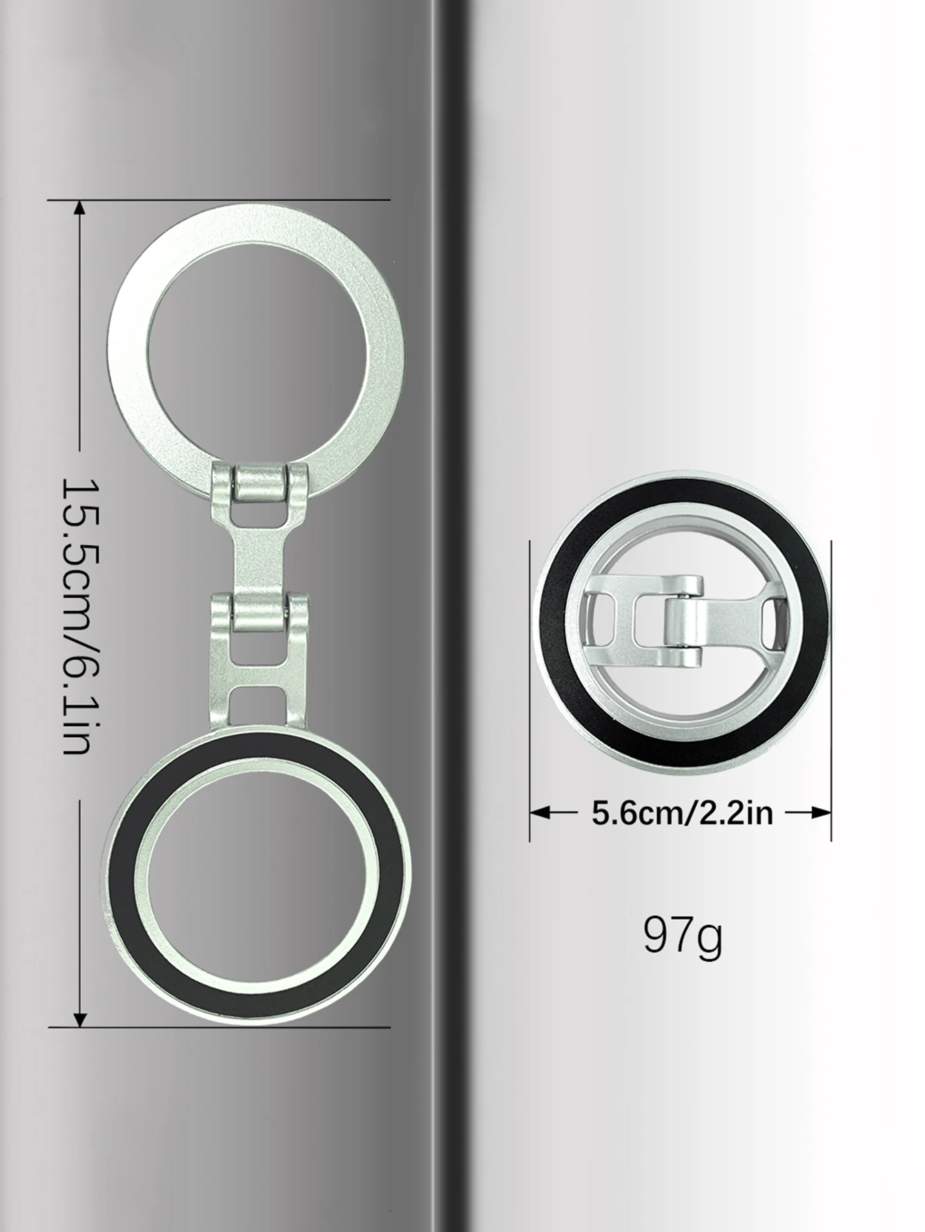Für magnetischen Fingerschließe, 3 Abschnitte, doppelseitige magnetische Saugkraft, 1 Stück, ultraleicht und ultradünn, starke Saugkraft, drehbar, 360 Grad ° – Detail 13