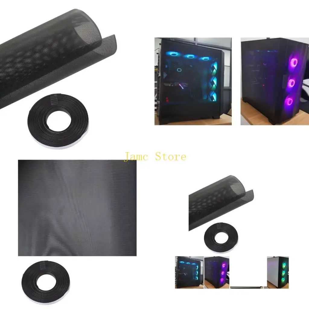 

LX0B Computer Mesh Dustproof Cover Chassis Dust Cover DIY PVC Case Fan Dust Filter