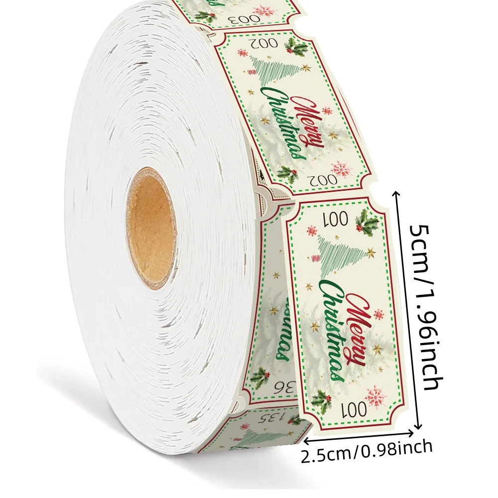 500 قطعة عيد الميلاد كرنفال اليانصيب القبول تذكرة بطاقة عيد الميلاد الديكور 2025 عيد الميلاد عطلة السحب تذكرة السنة الجديدة هدية 2026 أطفال #5