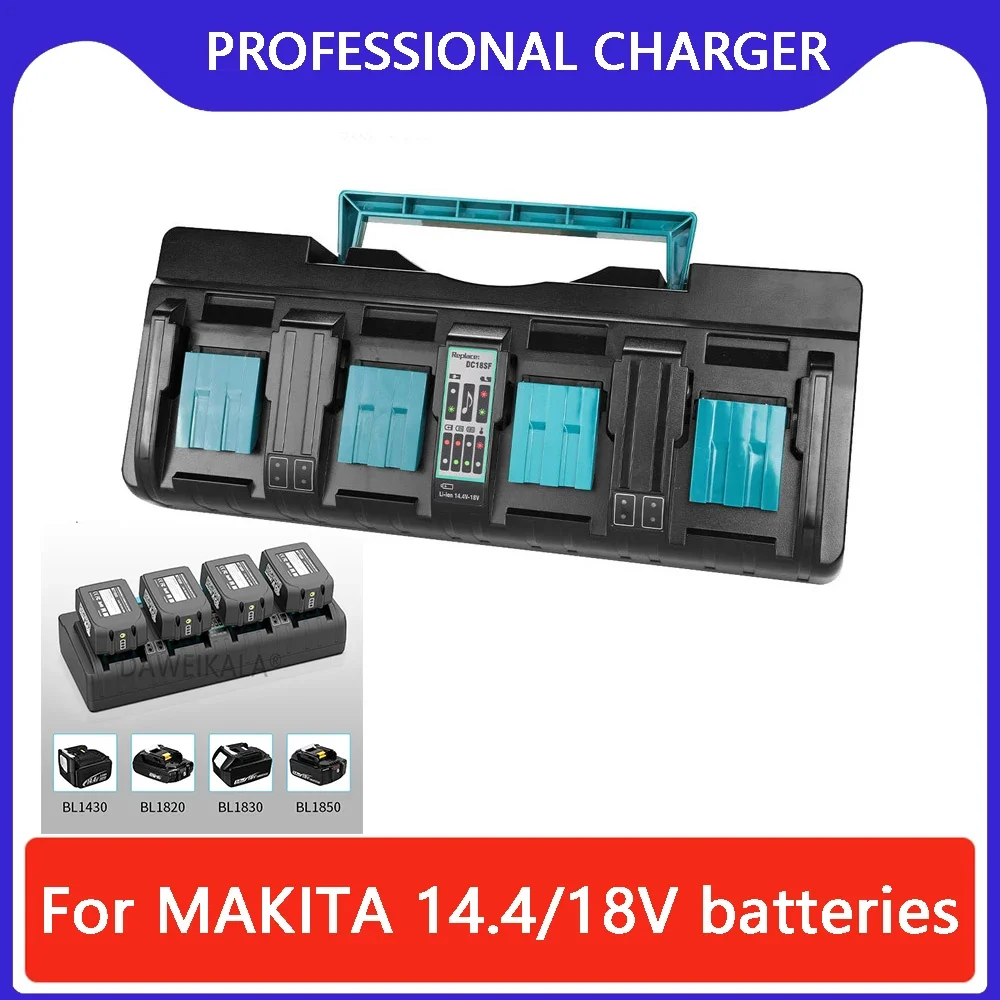 

Зарядное устройство для литий-ионного аккумулятора Makita 18 В 14,4 В DC18RD DC18SF для Makita 14,4 В 18 В 20 В BL1830 BL1840 BL1850 BL1860 Bl1430