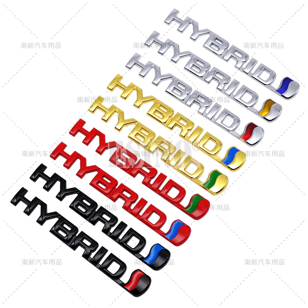 3D Hybrid Grill Rear Trunk Fender Metal Chrome Zinc Alloy Emblem Badge for Toyota RAV 4 Prado Camry Corolla Yaris