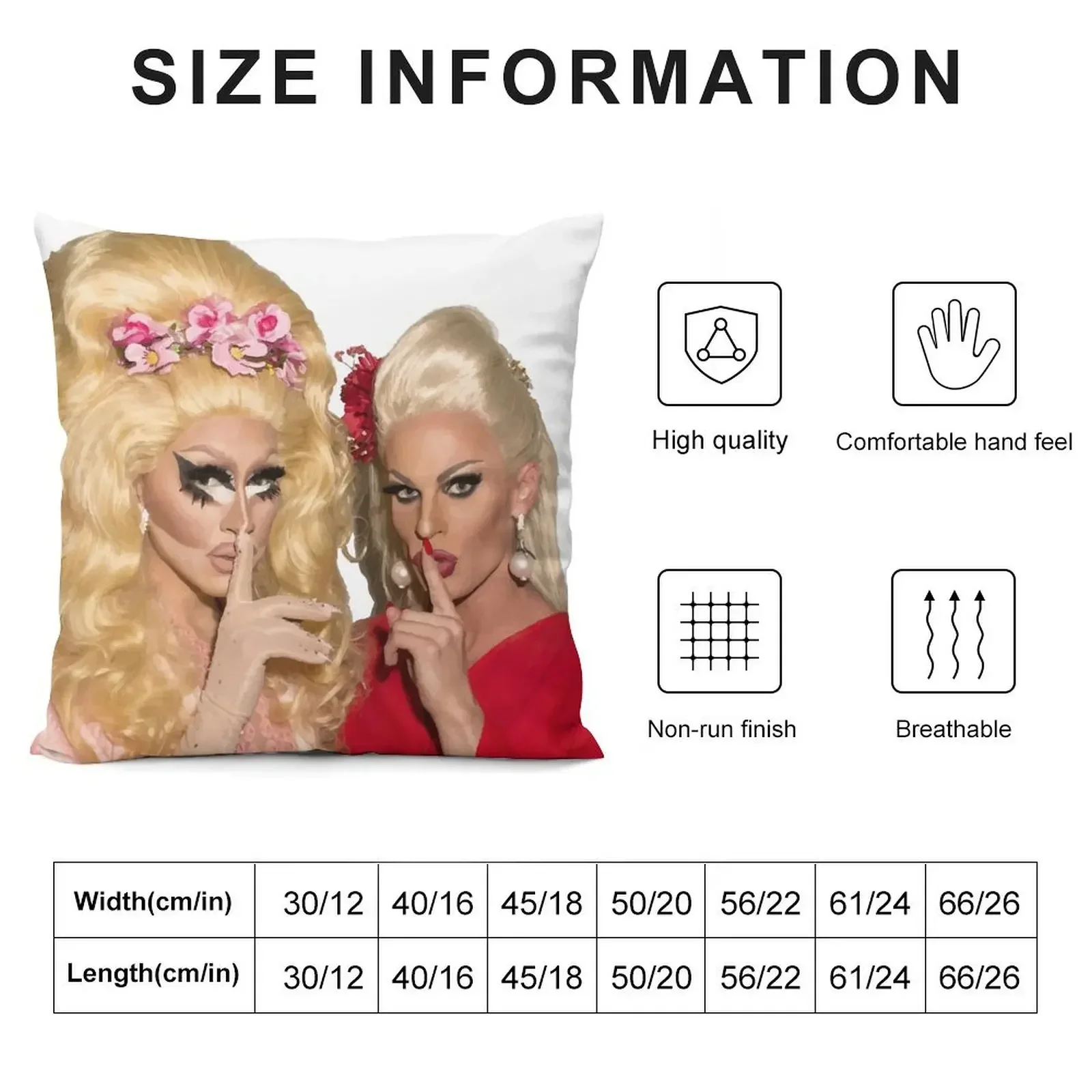 Shh - Trixie and Katya Throw Pillow Cushion Cover bed pillows Cushions For Decorative Sofa pillow