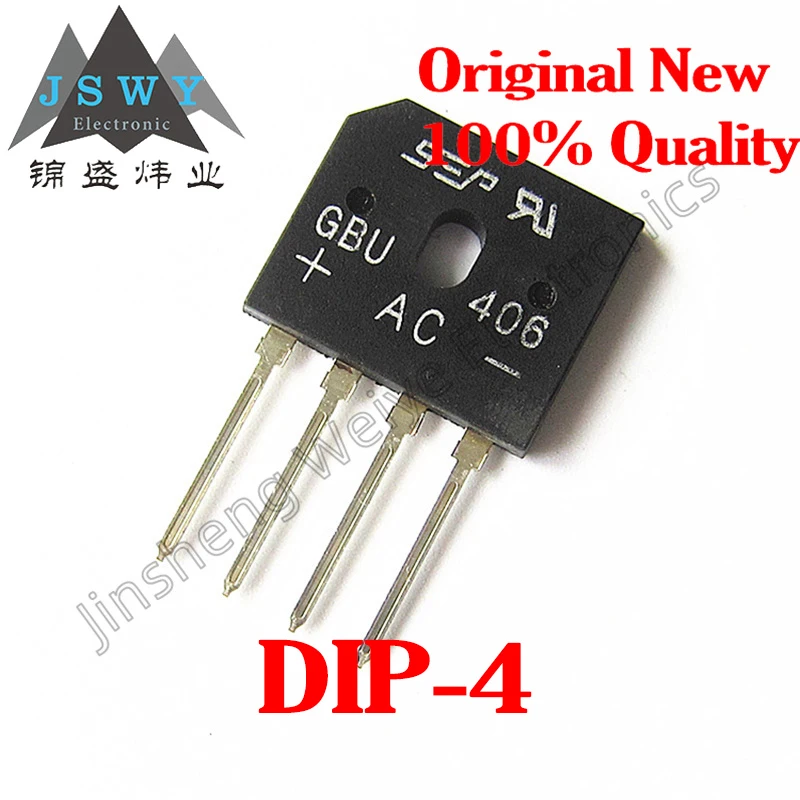 10PCS free shipping GBU406 GBU410 606 608 610 806 808 GBU810 rectifier bridge flat bridge bridge stack 100% brand new stock