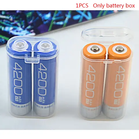 1PC 18650 배터리 휴대용 방수 지우기 홀더 보관 상자 투명 플라스틱 안전 케이스 2 섹션 18650 도매