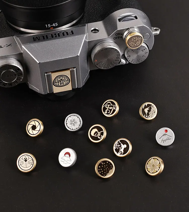Kamera-Metall-Blitzschuhabdeckung passend für Fuji XT3 XT10 XT20 XT50 X100V X100VI XT30II XT30III mit Gewindeanschluss für Auslöserknopf-Zubehör – Detail 7