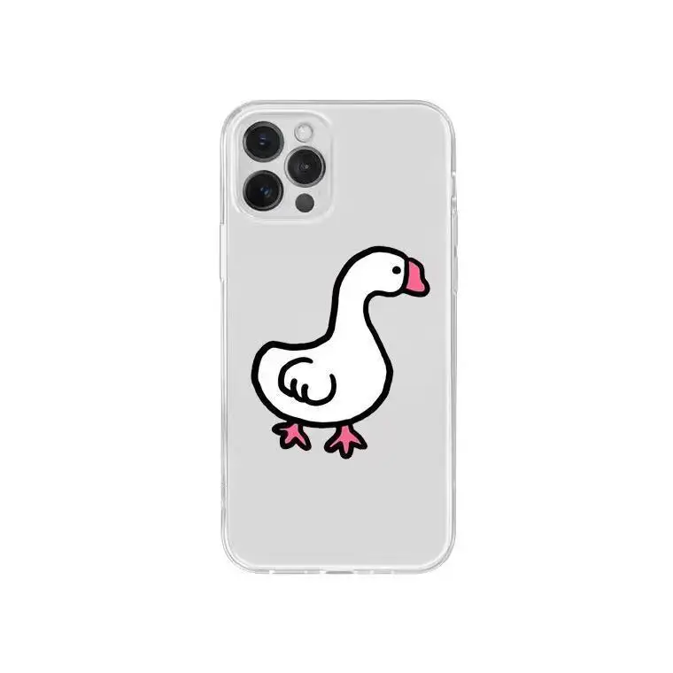 Cute Goose Case For iPhone 13 Case Silicon For iPhone 11 12 13 Pro Max XR 7 8 11 Pro X XS Max Plus Mini  Phone Cover